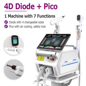 Diode Laser + ND Yag Laser Hair Removal Tattoo Removal 2 in 1 System