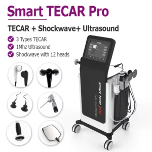 TECAR + ULTRASOUND + SHOCKWAVE 3 in 1 physiotherapy machine